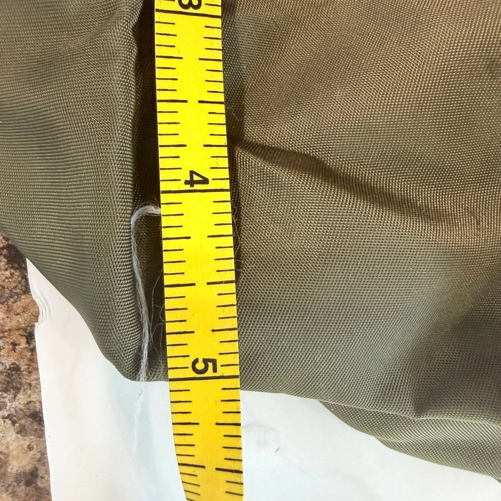 Lauren Ralph Lauren Nylon Leather Tote Shoulder Bag Olive Green RLL Equestrian - Picture 11 of 15